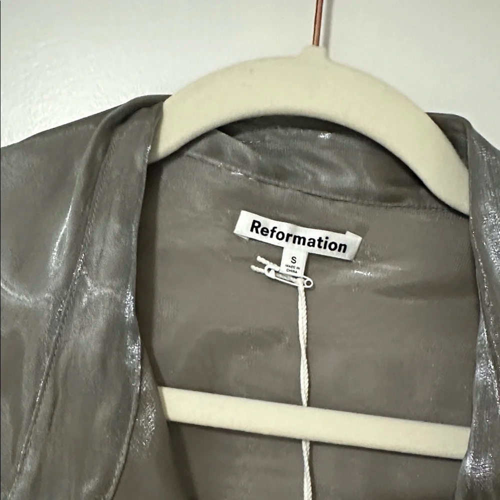 Reformation Metallic Sheer Blouse - Picture 5 of 5